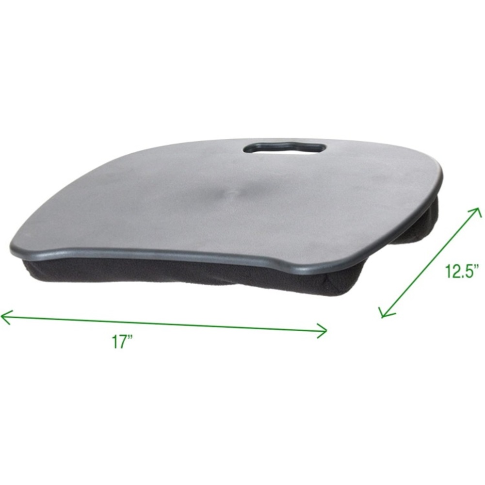 Portable Laptop Lap Desk with Handle, Built-in Cushion, Black